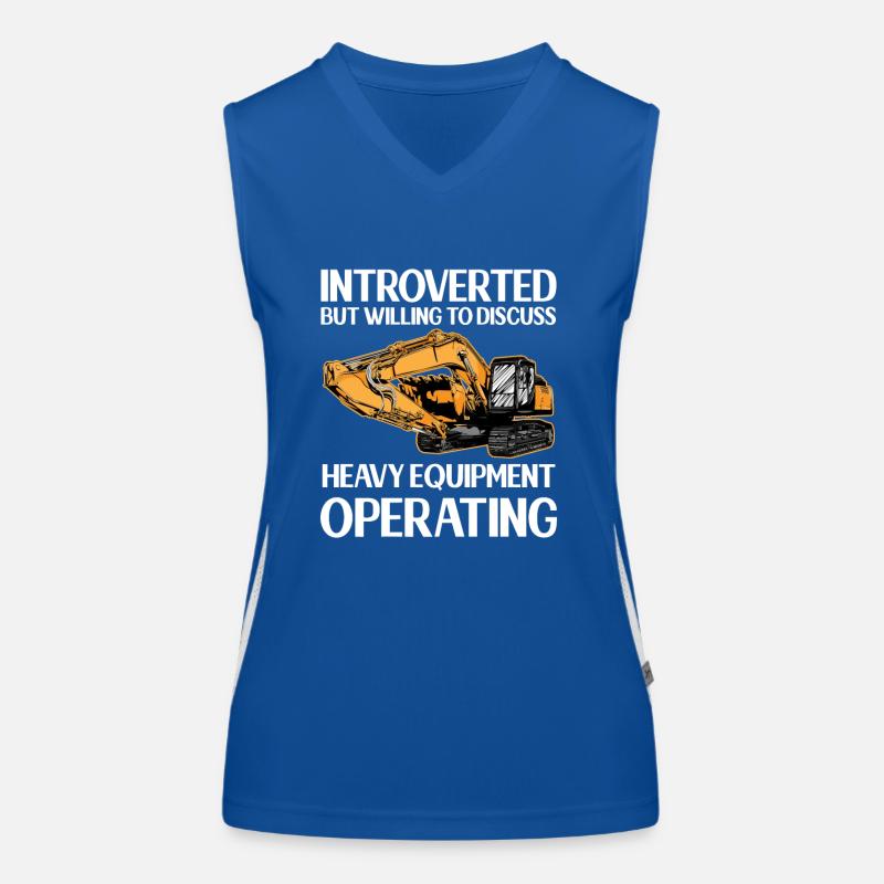 Construction machinery operator Excavator driver Excavator driver Construction workers Women's Functional Contrast Tank Top