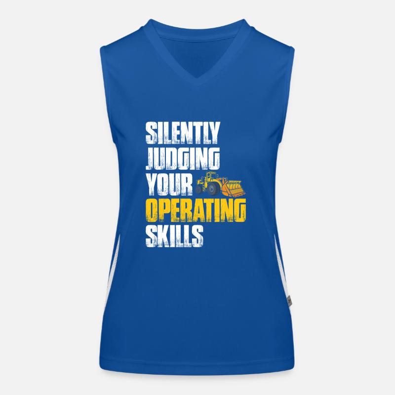 Construction machinery operator Excavator driver Excavator driver Construction workers Women's Functional Contrast Tank Top