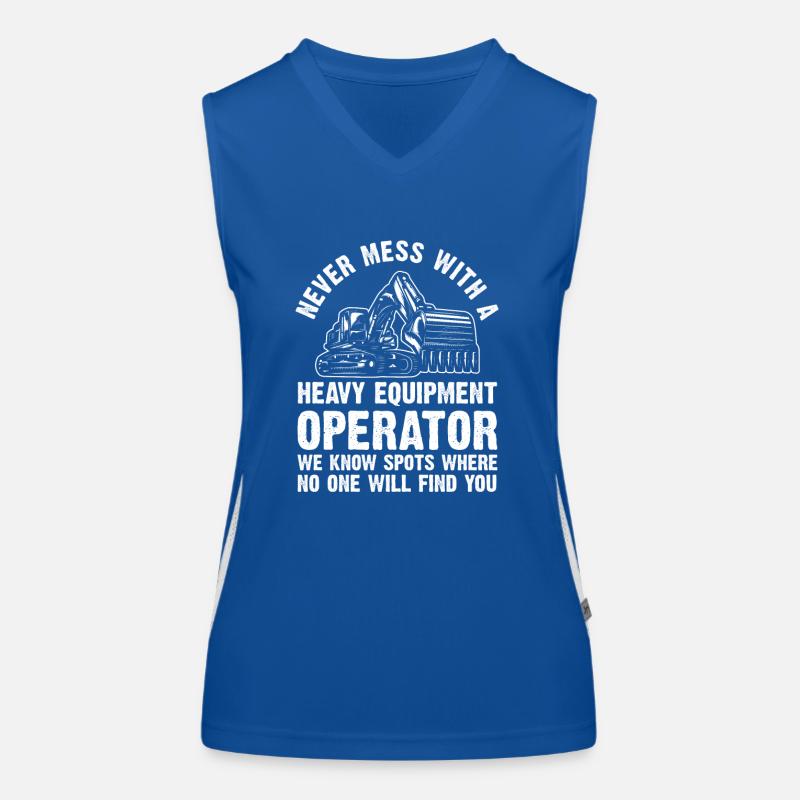 Construction machinery operator Excavator driver Excavator driver Construction workers Women's Functional Contrast Tank Top