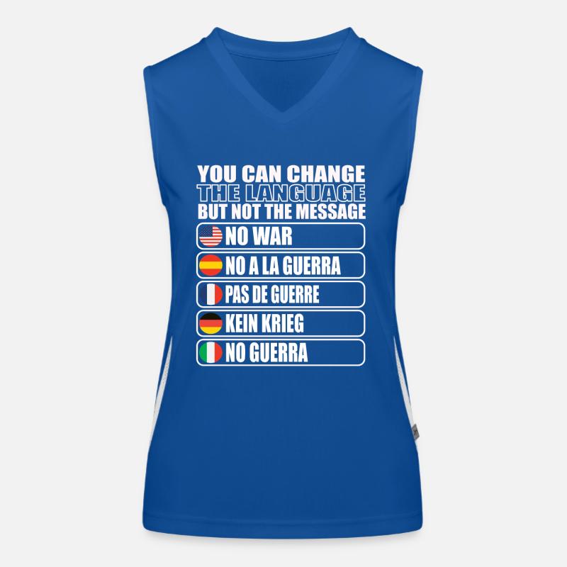 Peace in the world Women's Functional Contrast Tank Top