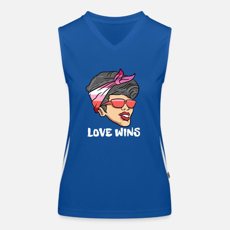 Lesbian Lesbian Pride Flag Gift Women's Functional Contrast Tank Top