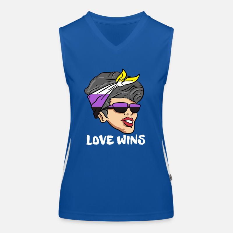 Non Binary Gender Flagge Geschenk Funktionelles Kontrast-Tank Top für Frauen