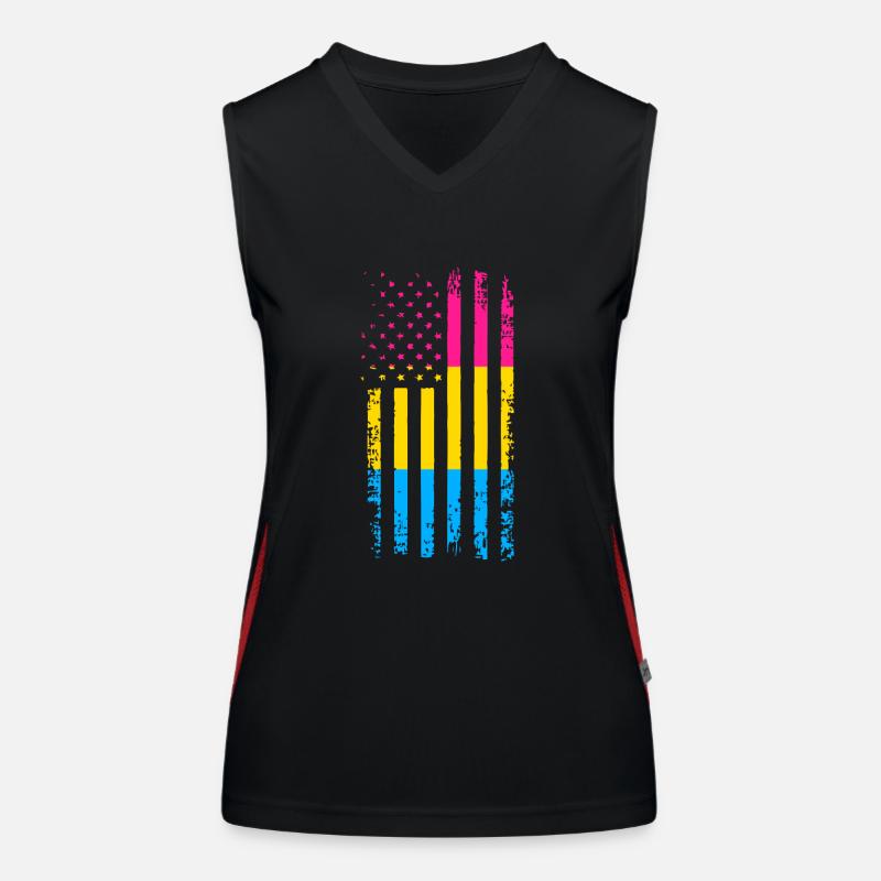 Pansexual Flag Pride Women's Functional Contrast Tank Top