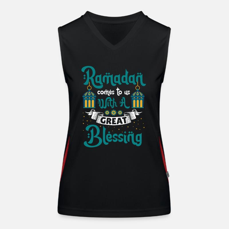 Ramadan Comes To Us With A Great Blessing Islamic Women's Functional Contrast Tank Top