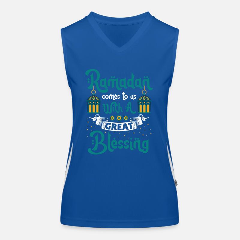 Ramadan Comes To Us With A Great Blessing Islamic Women's Functional Contrast Tank Top