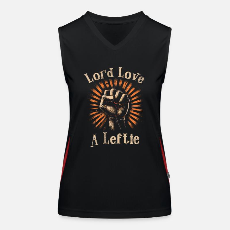 Left Handed Lefty Left-Hander Leftie Buddy Funktionelles Kontrast-Tank Top für Frauen