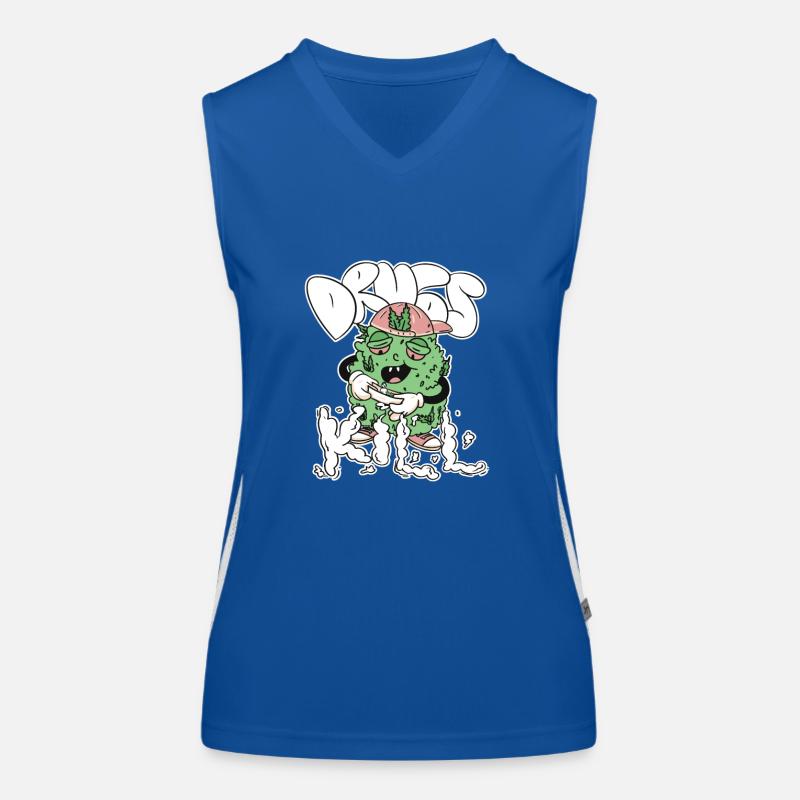 Rolling a cigarette Women's Functional Contrast Tank Top
