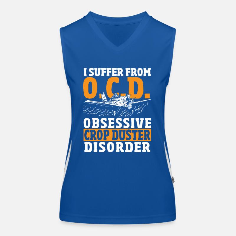 I Suffer From Obsessive Crop Duster Disorder Crop Funktionelles Kontrast-Tank Top für Frauen