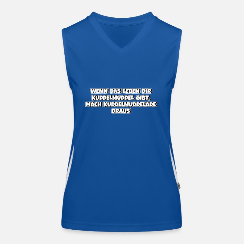 Aus Kuddelmuddel das Beste machen Spruch Mutter Funktionelles Kontrast-Tank Top für Frauen