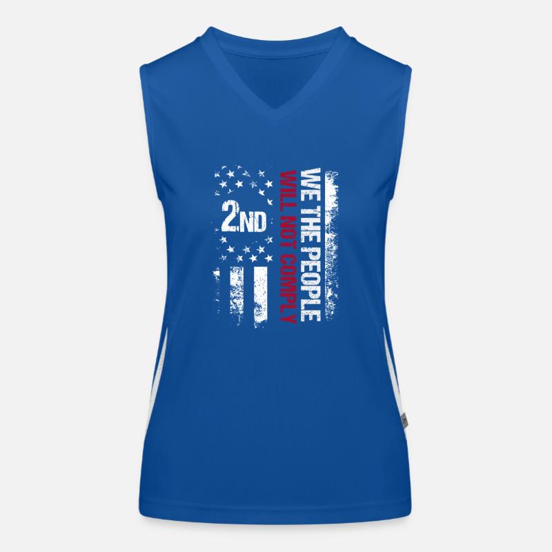 Nous, le peuple, n’adhérerons pas à la 2ème Constitution. Débardeur respirant contrasté Femme