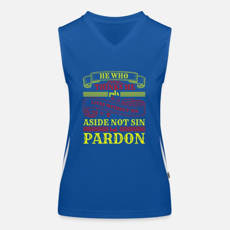 THINKS HE PARDON Women's Functional Contrast Tank Top