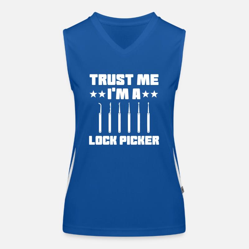 Funny Lockpicker Saying Women's Functional Contrast Tank Top