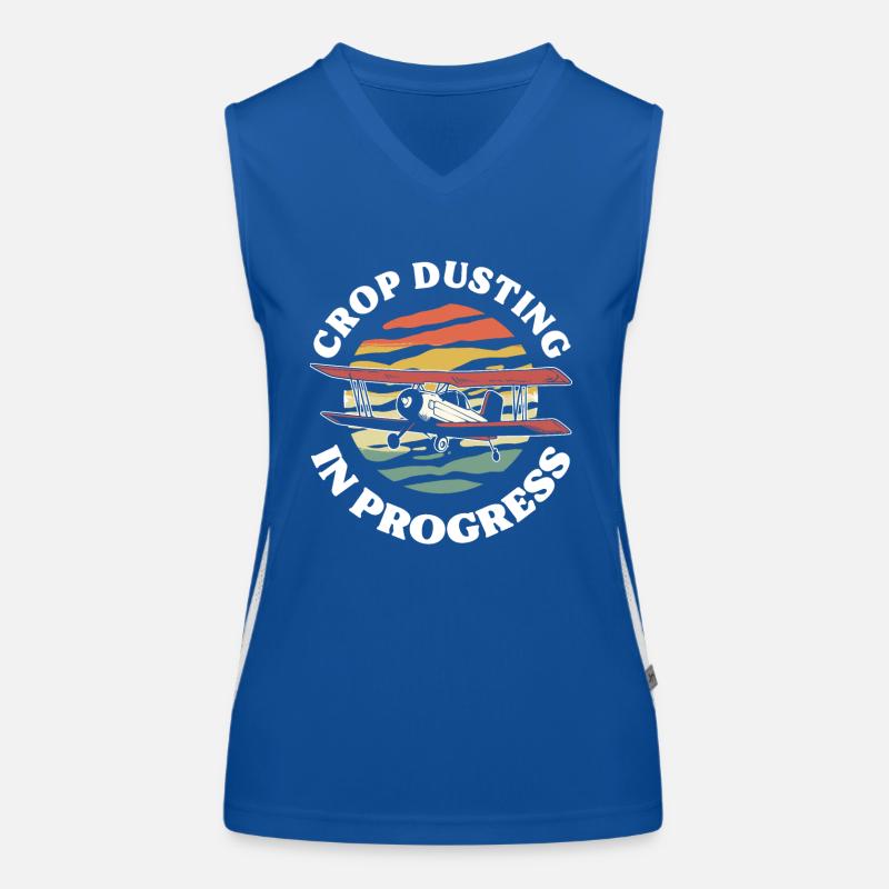 Crop Dusting In Progress Crop Duster Funktionelles Kontrast-Tank Top für Frauen