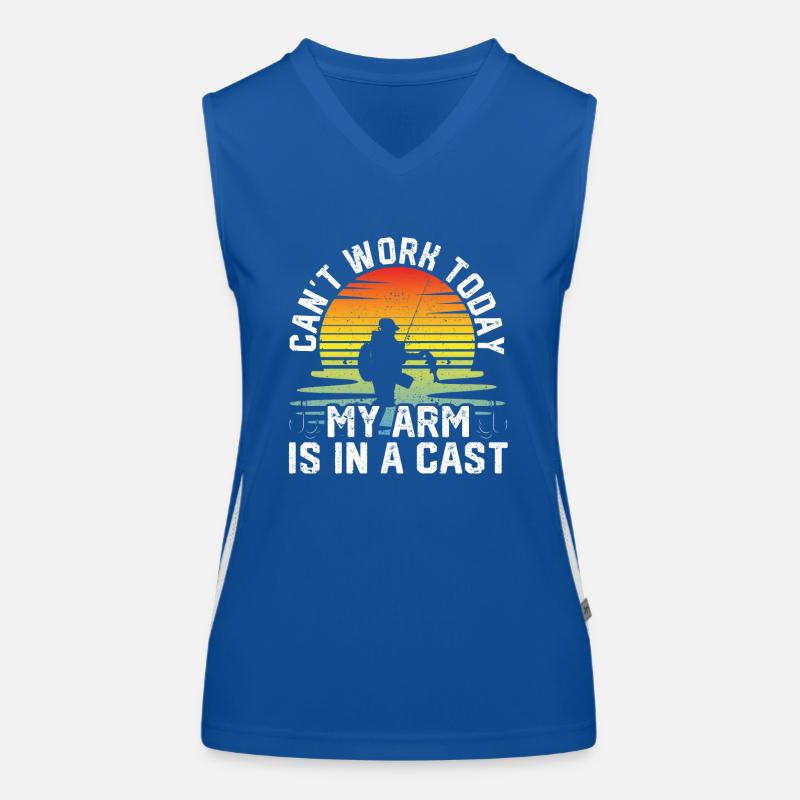 Can't work today My arm is in a Women's Functional Contrast Tank Top