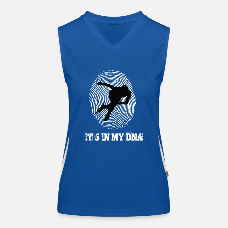 Eislaufen Its In My Dna Funktionelles Kontrast-Tank Top für Frauen