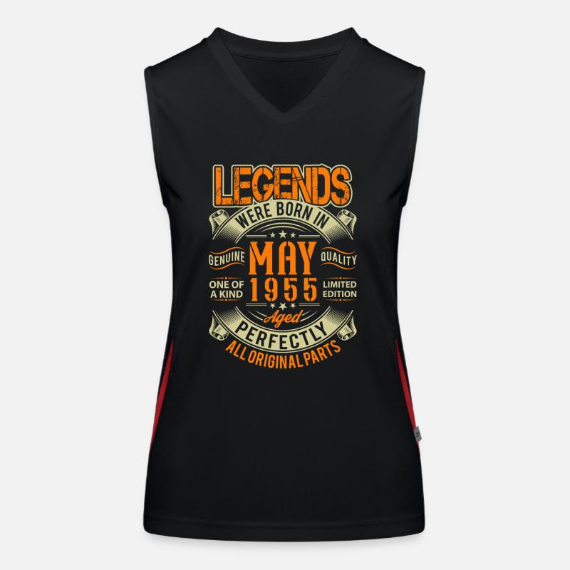1955 May Birthday Legend Women's Functional Contrast Tank Top