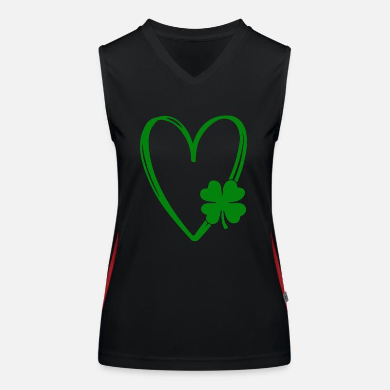 Accessoires de la Saint-Patrick Irlande Shamrock Décoration Débardeur respirant contrasté Femme