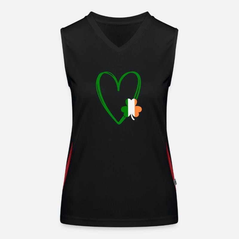 Accessoires de la Saint-Patrick Irlande Shamrock Décoration Débardeur respirant contrasté Femme