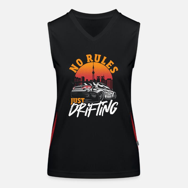 No Rules, Just Drifting Drifting Car Racing Drift Women's Functional Contrast Tank Top