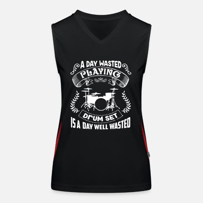 Drum Set A Day Playing Drum Set Women's Functional Contrast Tank Top
