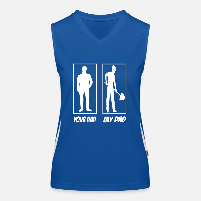 Your Dad My Dad Bauarbeiter Papa Funktionelles Kontrast-Tank Top für Frauen
