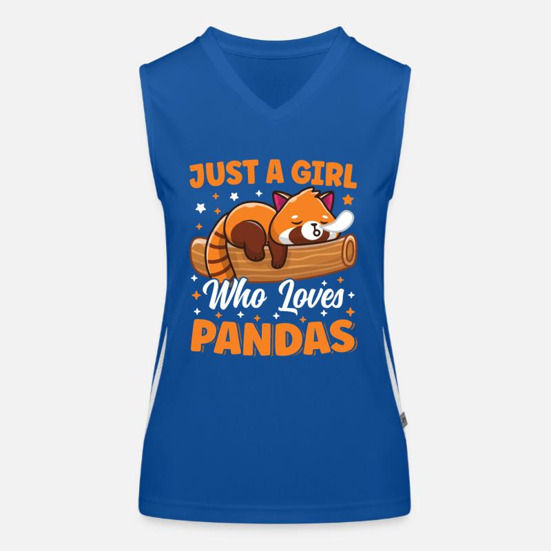 Nur ein Mädchen, das Pandabär liebt Süßes Schlafen Funktionelles Kontrast-Tank Top für Frauen
