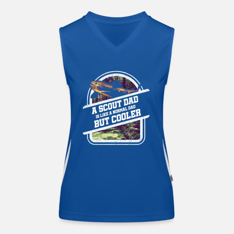 A Boy Scout dad is like a normal dad: Women's Functional Contrast Tank Top