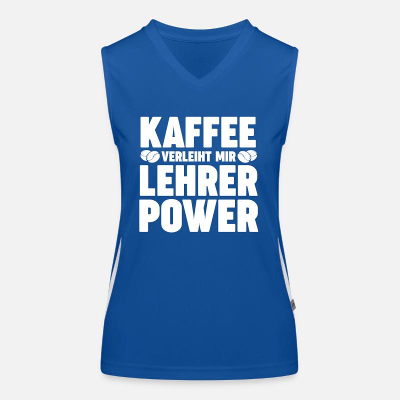 Kaffee Schullehrer Lehrer Funktionelles Kontrast-Tank Top für Frauen