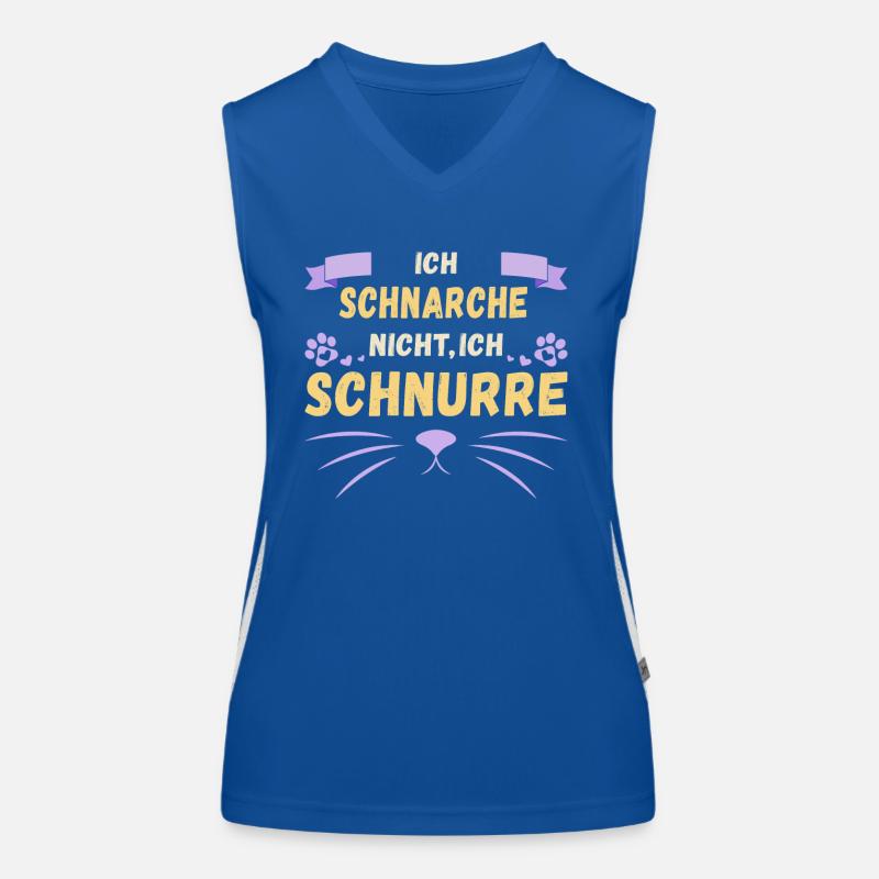 Schlafshirt Katze, ich schnarche nicht Funktionelles Kontrast-Tank Top für Frauen
