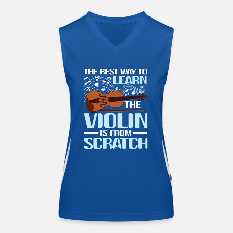 Learn The Violin Is From Scratch Funktionelles Kontrast-Tank Top für Frauen