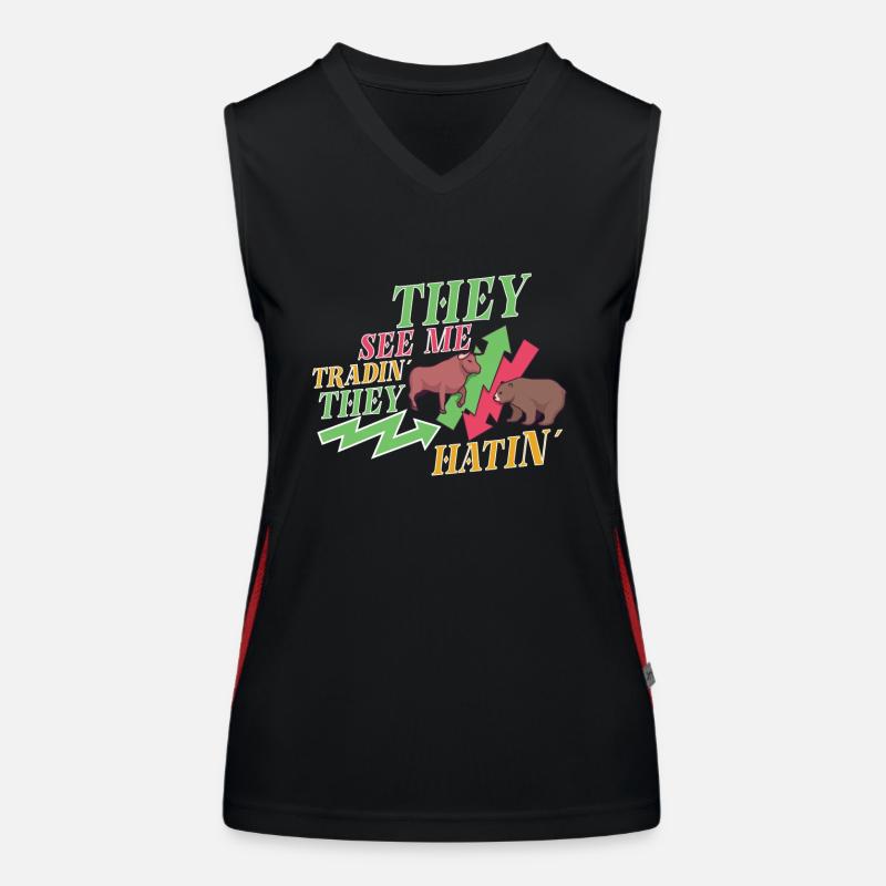 Exchange Traders Forex Trader Investor Trading Women's Functional Contrast Tank Top