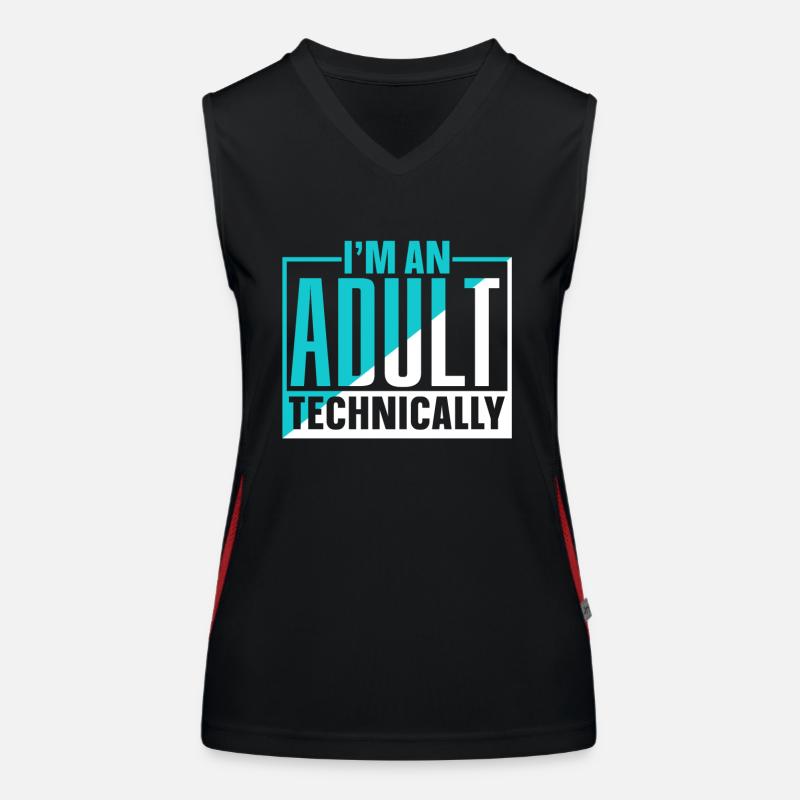 Ich Bin Ein Erwachsener Technisch Erwachsen Funktionelles Kontrast-Tank Top für Frauen