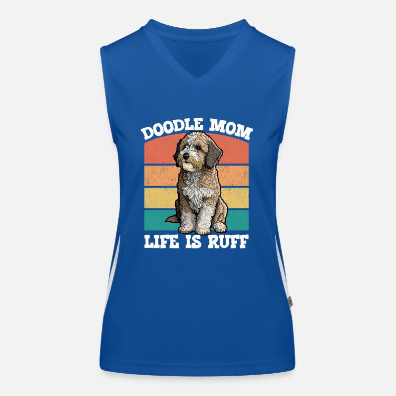 Das Leben der Doodle-Mutter ist ein Wahnsinn Funktionelles Kontrast-Tank Top für Frauen