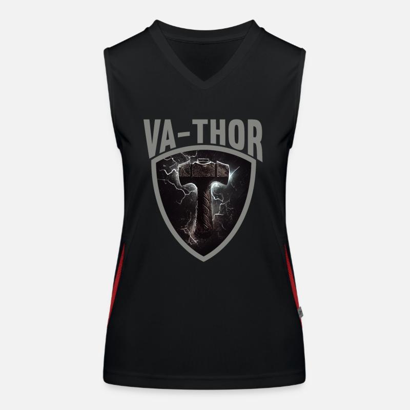 Papa Vathor Va Thor Vatertag Vatertagsgeschenk Funktionelles Kontrast-Tank Top für Frauen