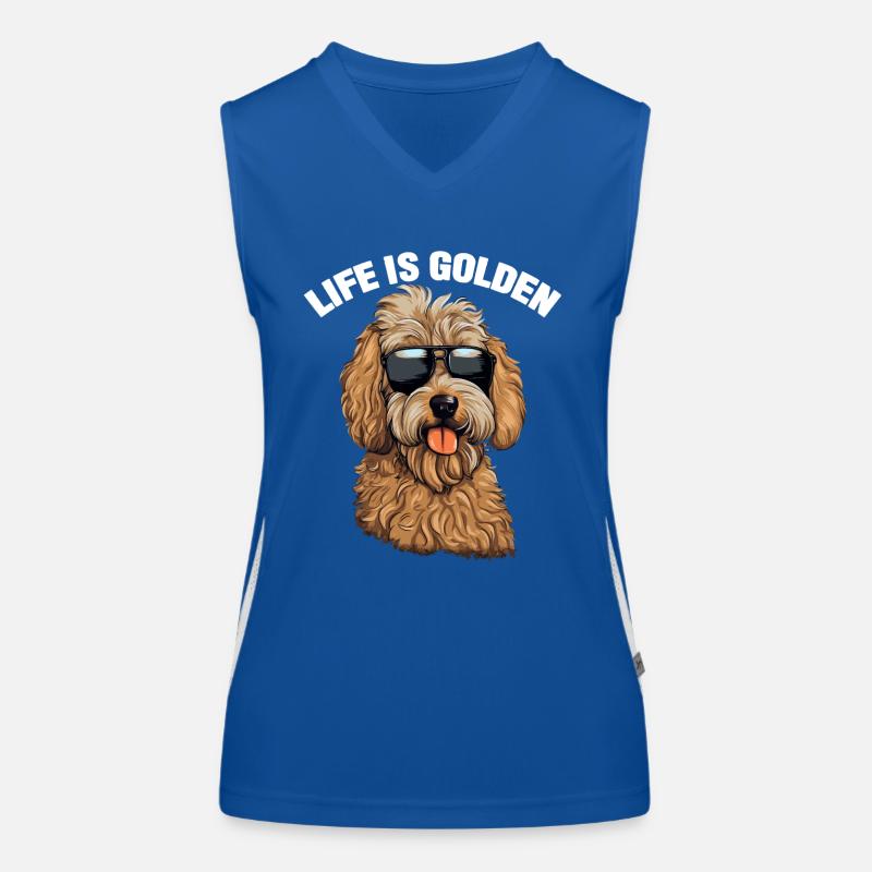 La vie de chien Goldendoodle est dorée Débardeur respirant contrasté Femme