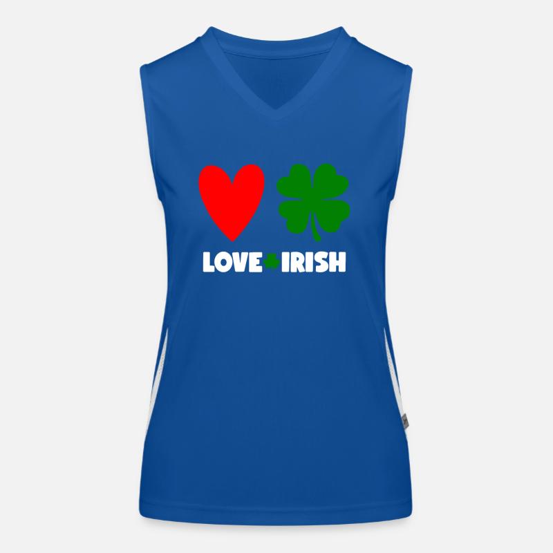 St Patricks Day Accessoires Ireland Shamrock Deko Funktionelles Kontrast-Tank Top für Frauen