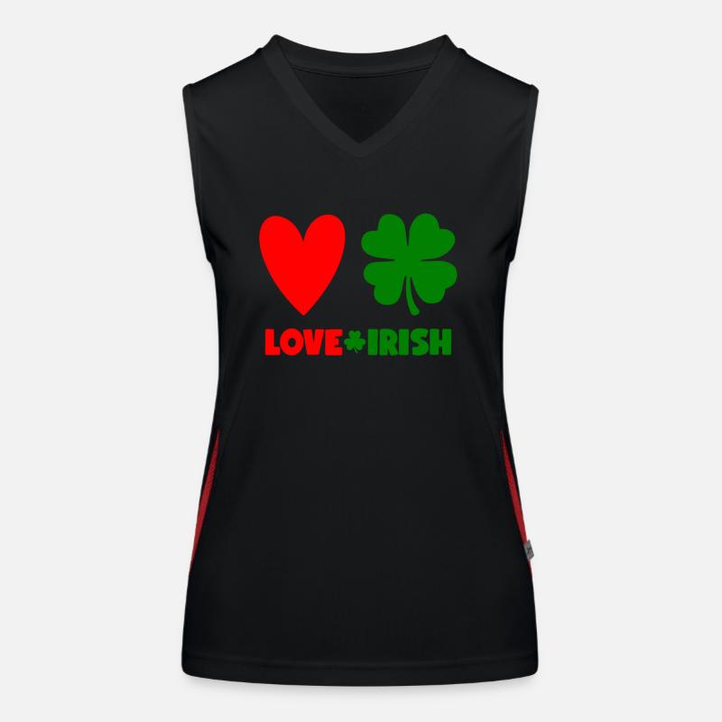 Accessoires de la Saint-Patrick Irlande Shamrock Décoration Débardeur respirant contrasté Femme