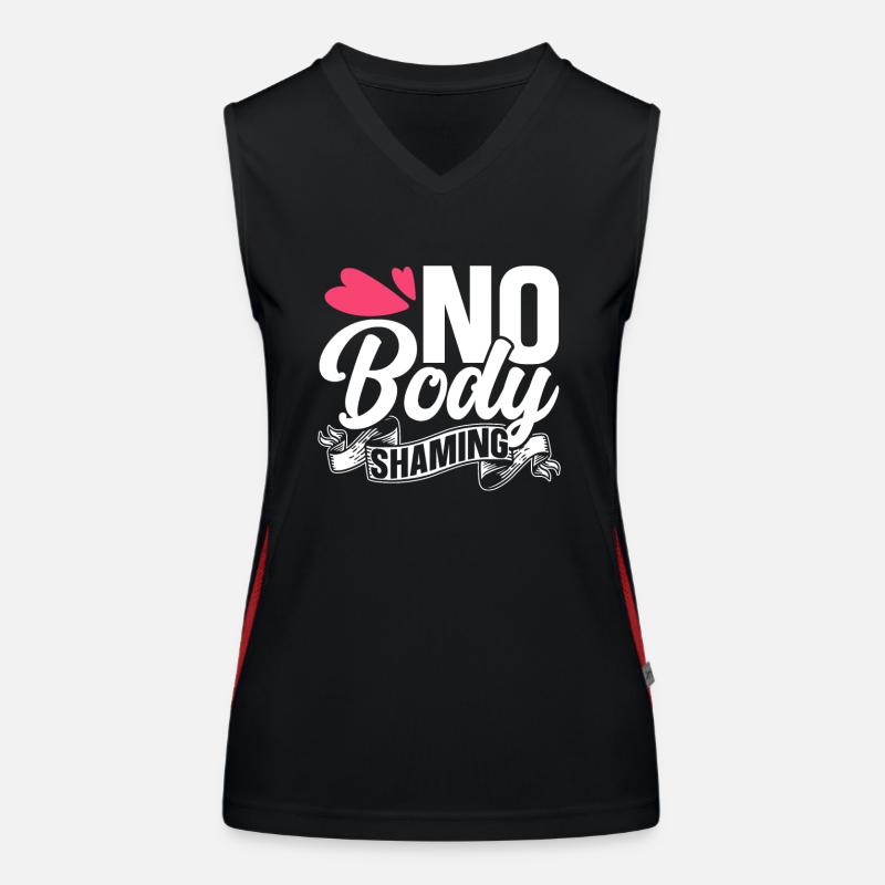 Pas de honte corporelle Bodyshaming Arrêtez l’ennui Débardeur respirant contrasté Femme
