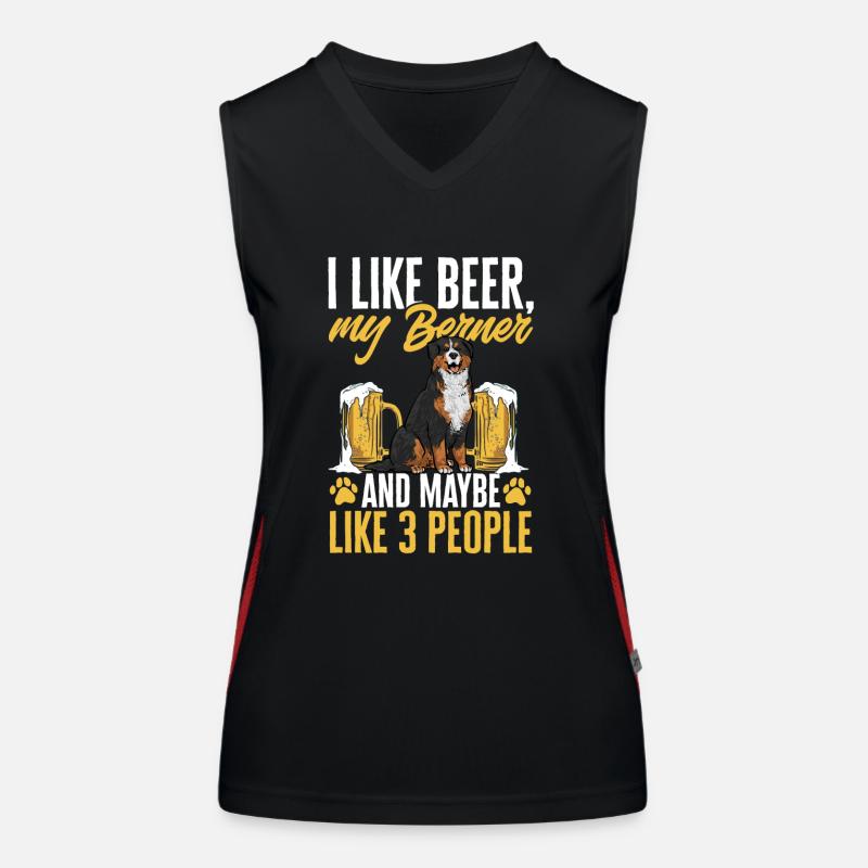 Berner Sennenhund Funktionelles Kontrast-Tank Top für Frauen