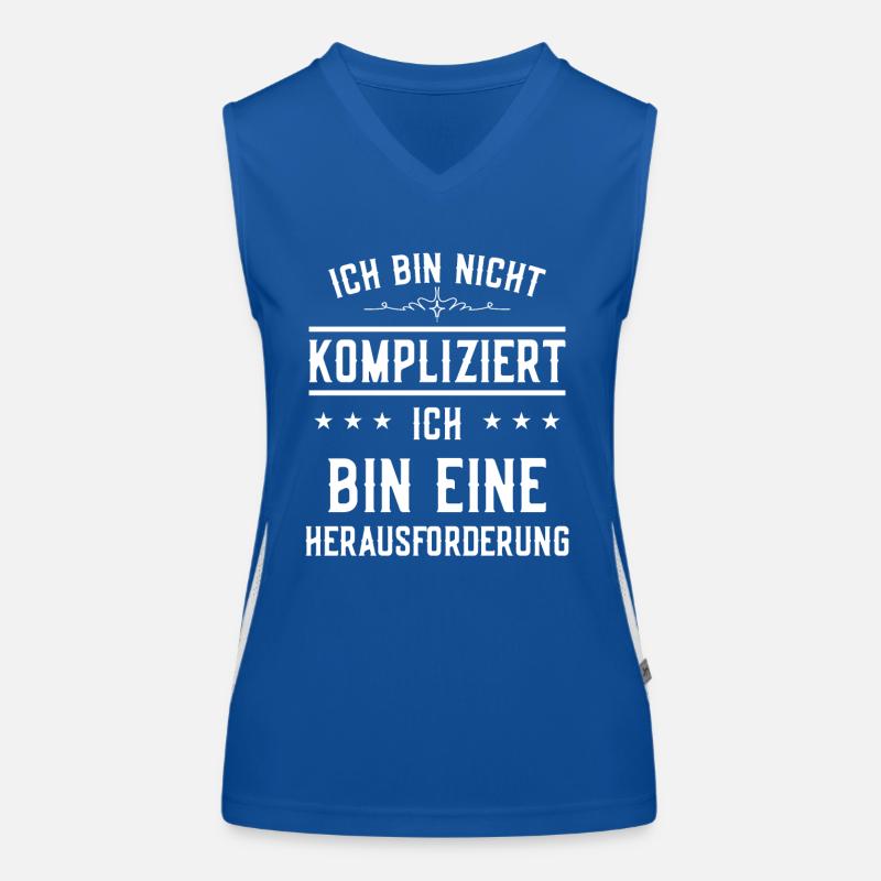 Ich bin nicht kompliziert - Design Funktionelles Kontrast-Tank Top für Frauen
