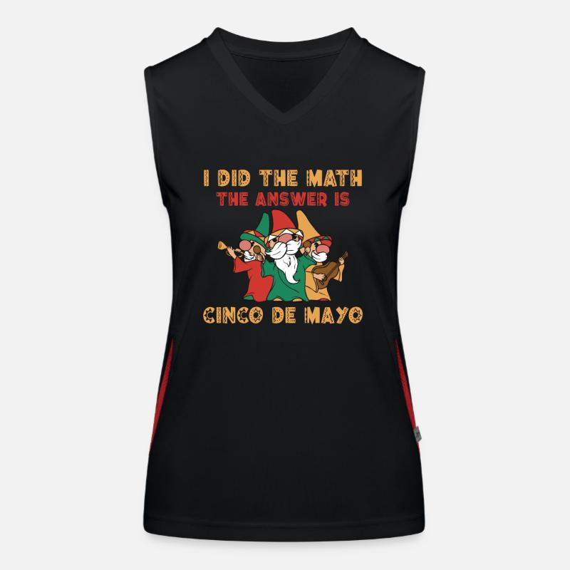 Funny Cinco De Mayo Dwarves Women's Functional Contrast Tank Top