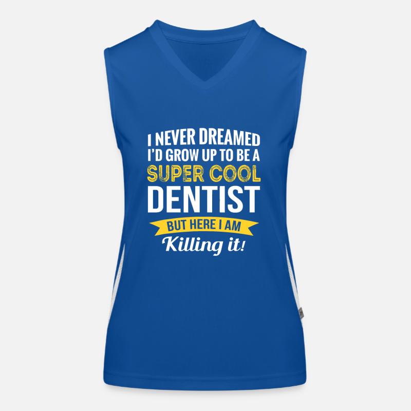 Zahnarzt Geschenke lustig Funktionelles Kontrast-Tank Top für Frauen