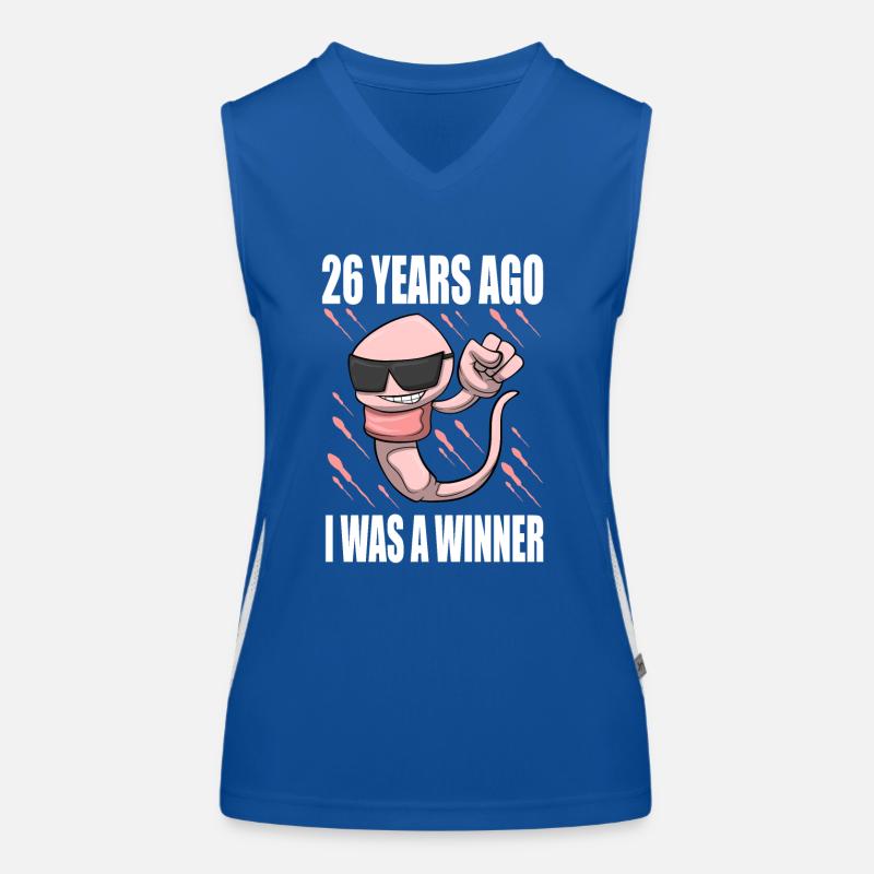 Man Sperm Birthday 26 Year Old Women's Functional Contrast Tank Top