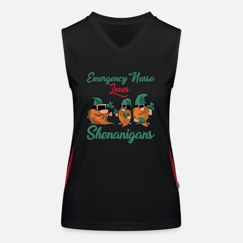 Notfallkrankenschwester St. Patrick's Day Funktionelles Kontrast-Tank Top für Frauen