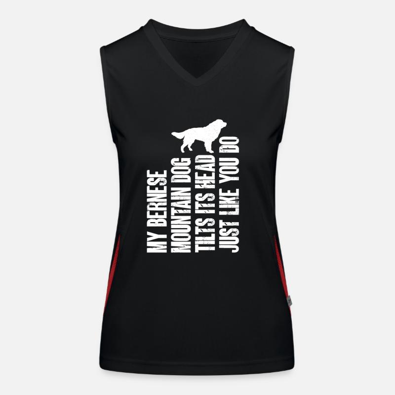 Berner Sennenhund Funktionelles Kontrast-Tank Top für Frauen