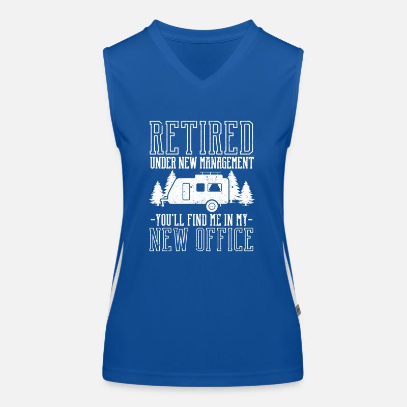 Retired under new management New Office Camp Women's Functional Contrast Tank Top