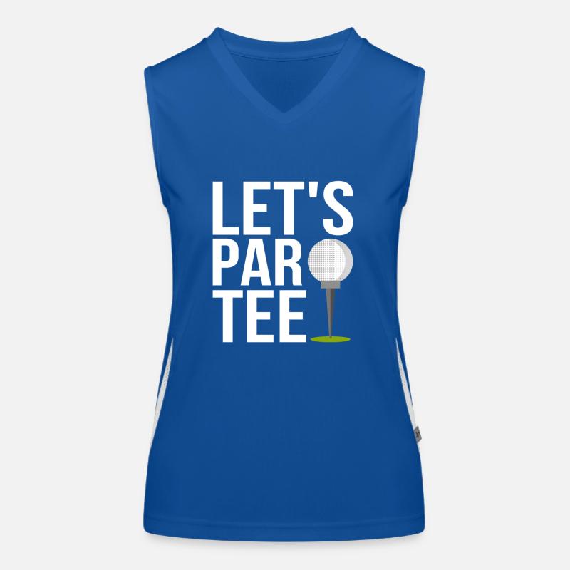 Let's Par Tee Golfing Golf Funktionelles Kontrast-Tank Top für Frauen