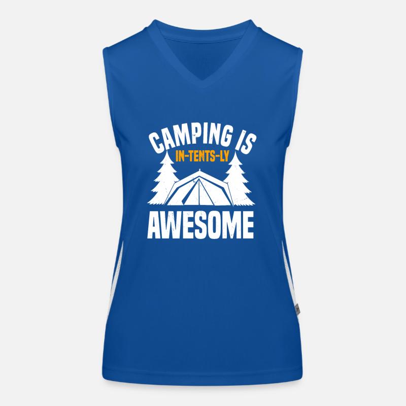 Le camping est génial dans les tentes Débardeur respirant contrasté Femme