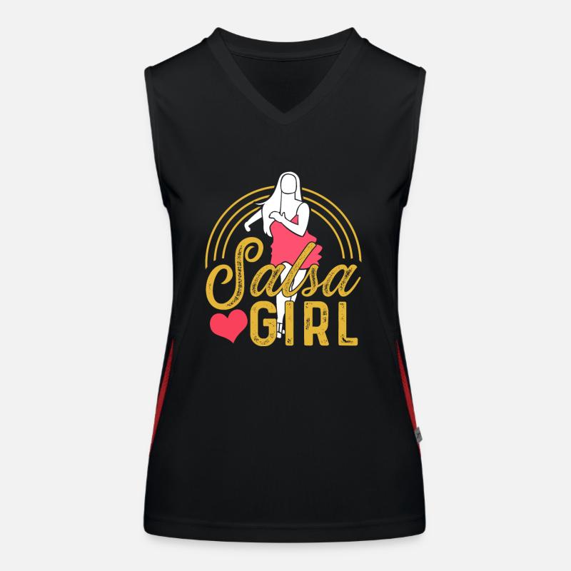Salsa Mädchen Mama Tanz Tanzen Tänzer Hobby Funktionelles Kontrast-Tank Top für Frauen