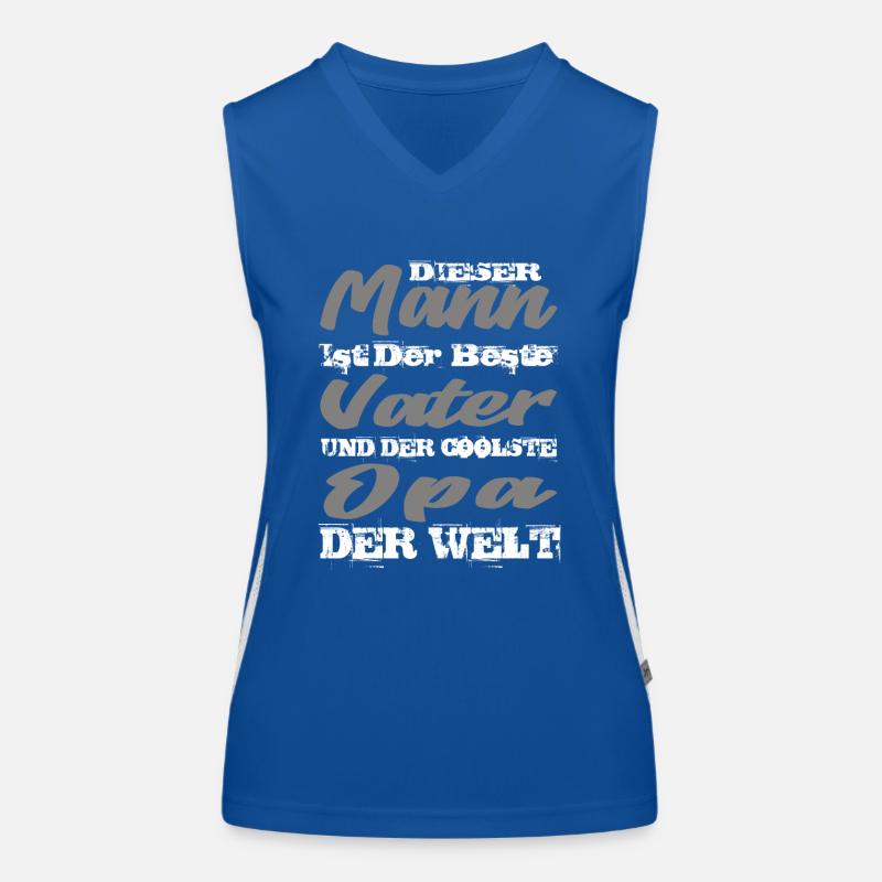 Vater Und Opa Funktionelles Kontrast-Tank Top für Frauen